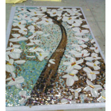 Padrão de imagem artística feito de mosaico de vidro de mosaico (HMP821)